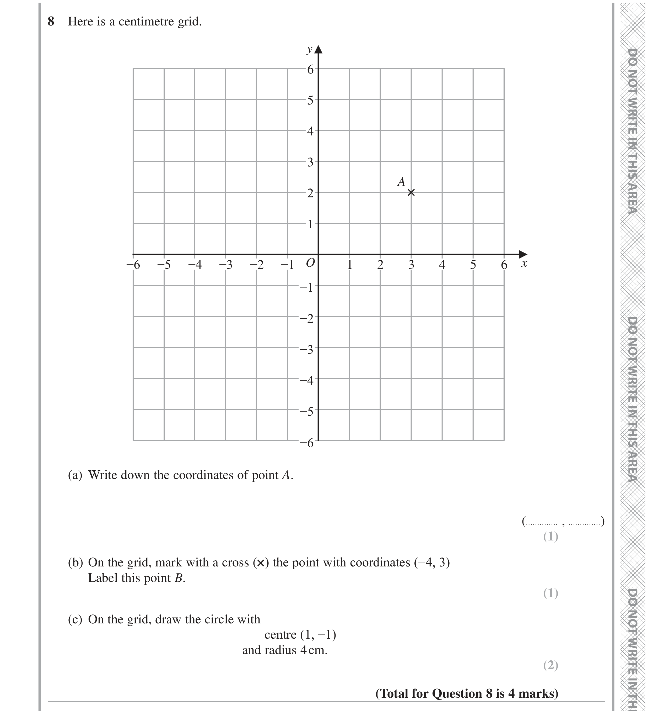 Question 8 — Coordinates, Construction — Edexcel GCSE June 2022