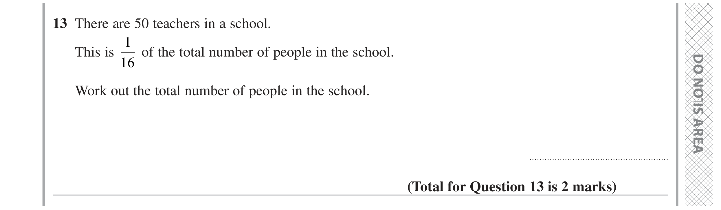 Question 13 — Fractions — Edexcel GCSE June 2023