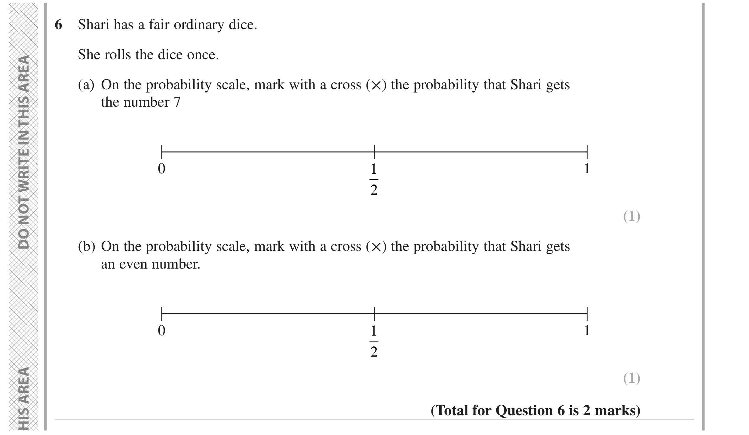 Question 6 — Probability — Edexcel GCSE June 2023