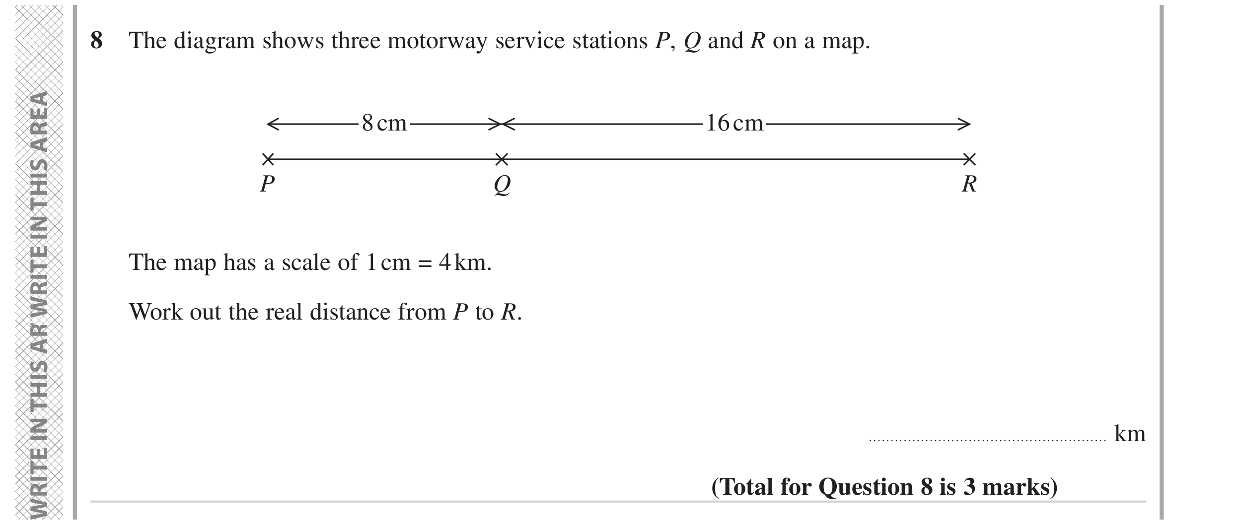 Question 8 — Maps — Edexcel GCSE June 2023