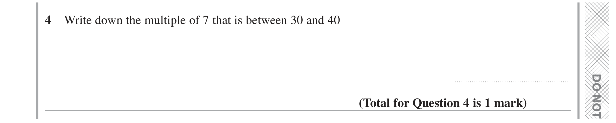 Question 4 — Multiples — Edexcel GCSE June 2024