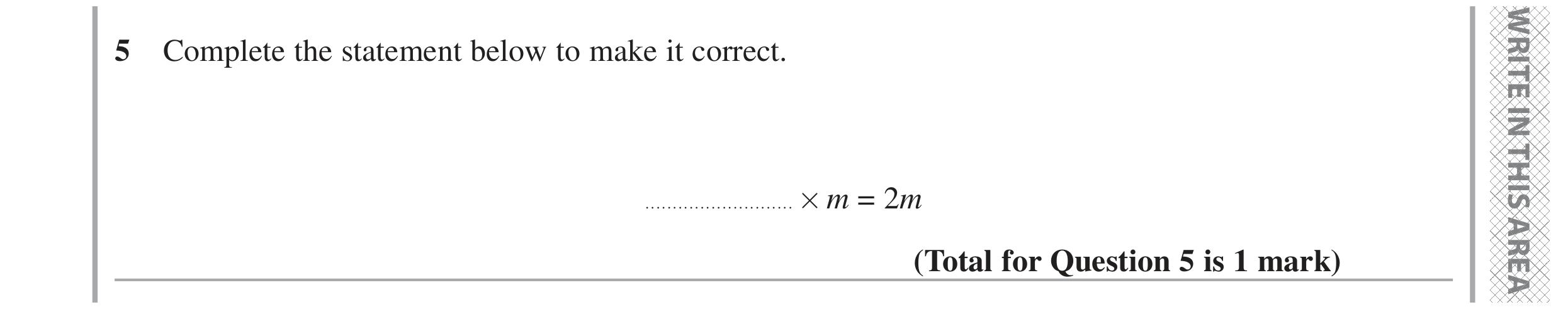 Question 5 — Stray — Edexcel GCSE June 2024