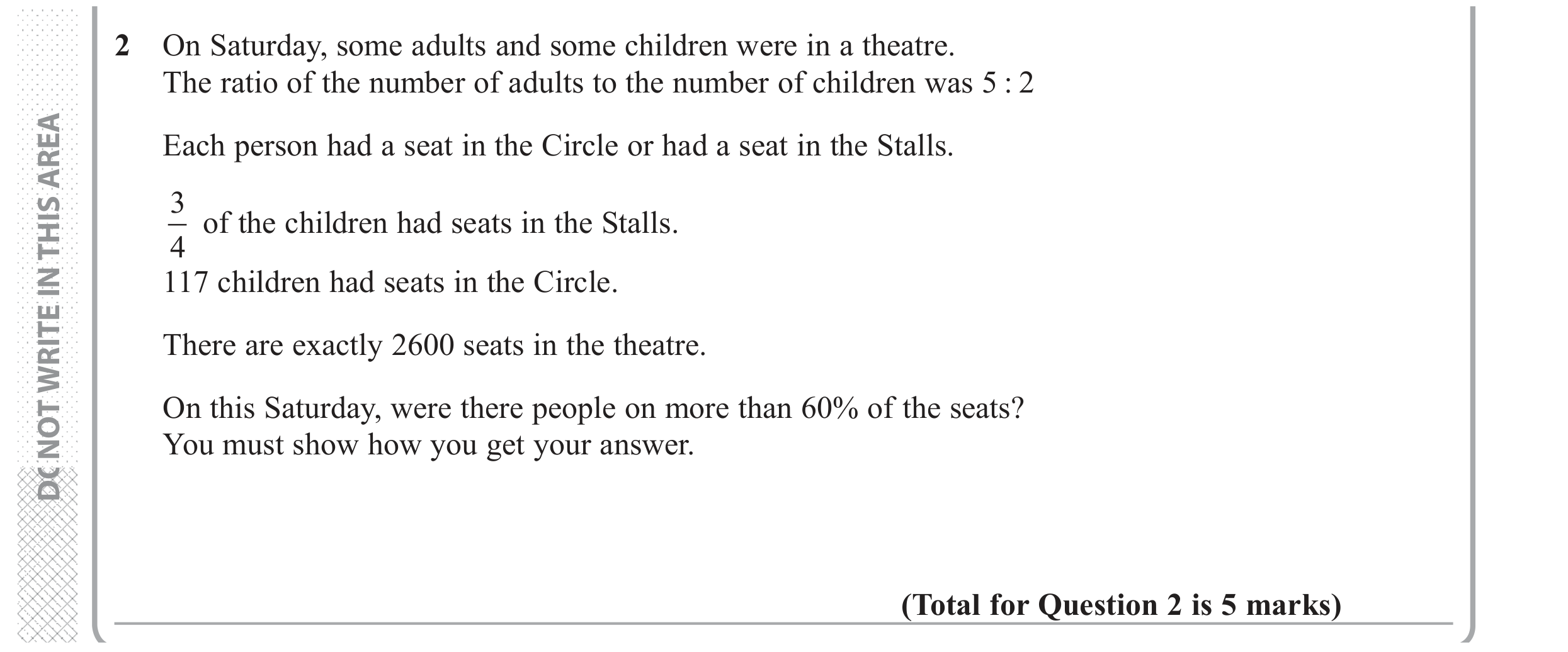 Question 2 — Ratios, Fractions, Percentages — Edexcel GCSE June 2017
