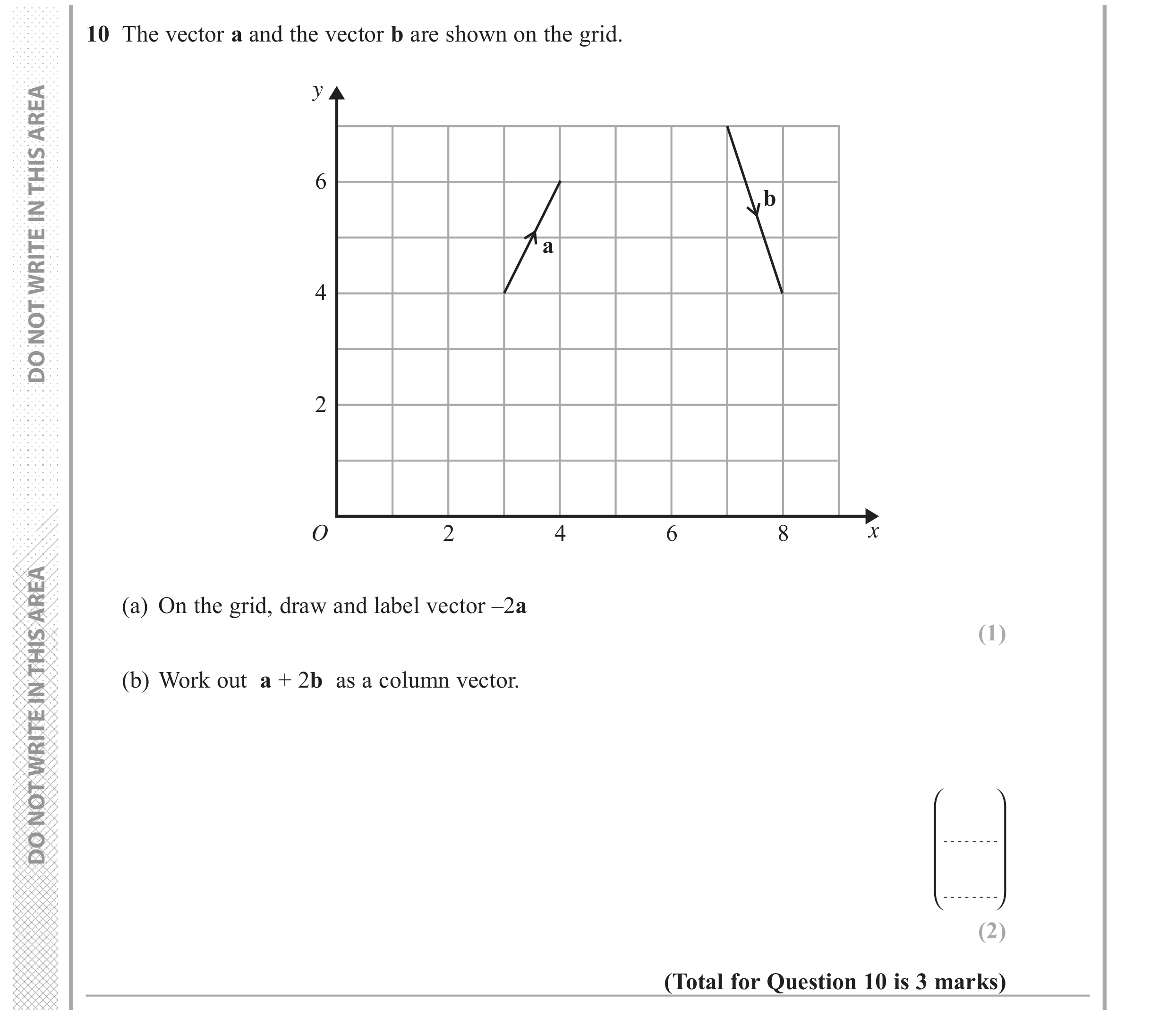 Question 10 — Vectors — Edexcel GCSE June 2018
