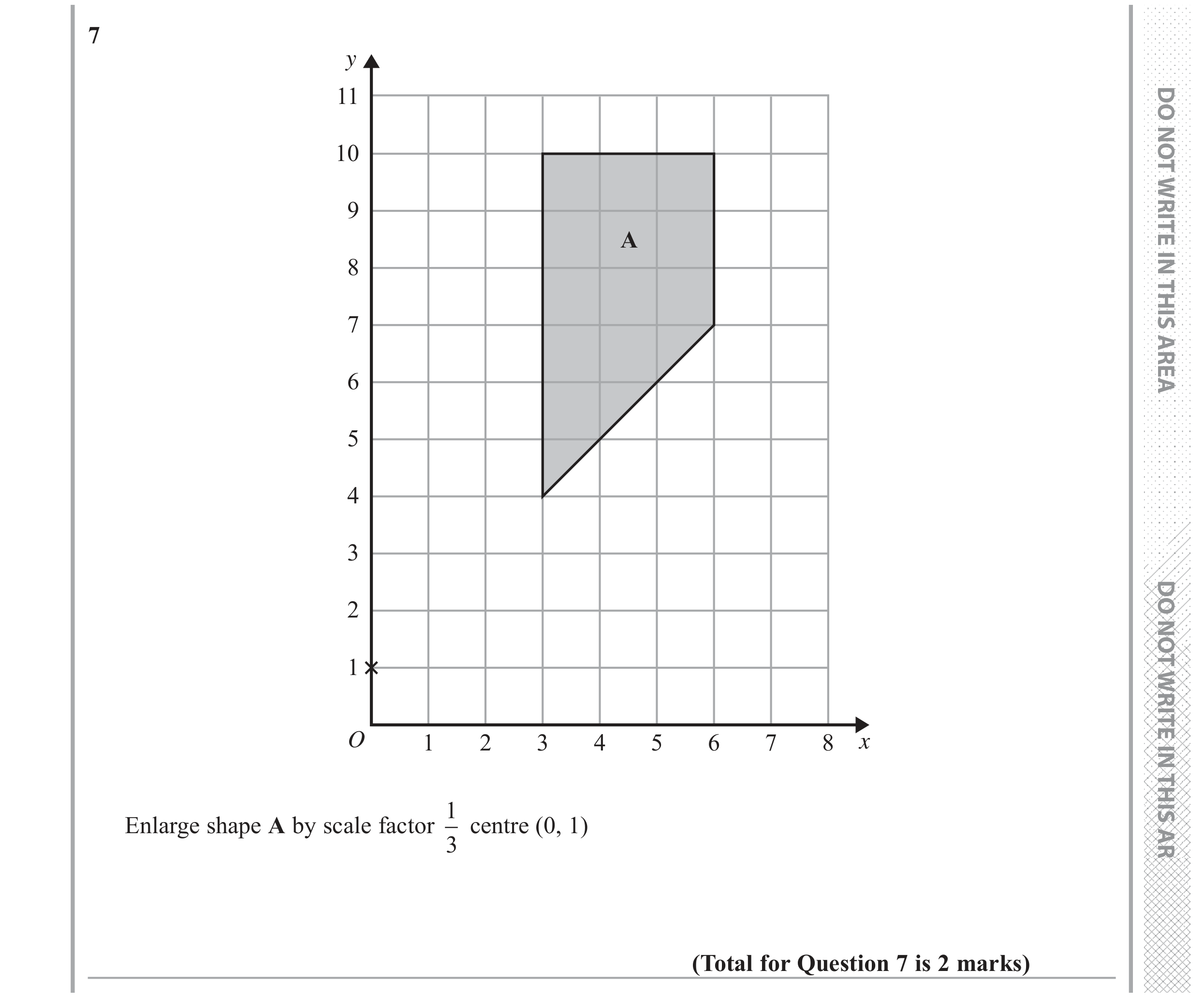 Question 7 — Rotations/Reflections/Translations/Enlargements — Edexcel GCSE June 2018