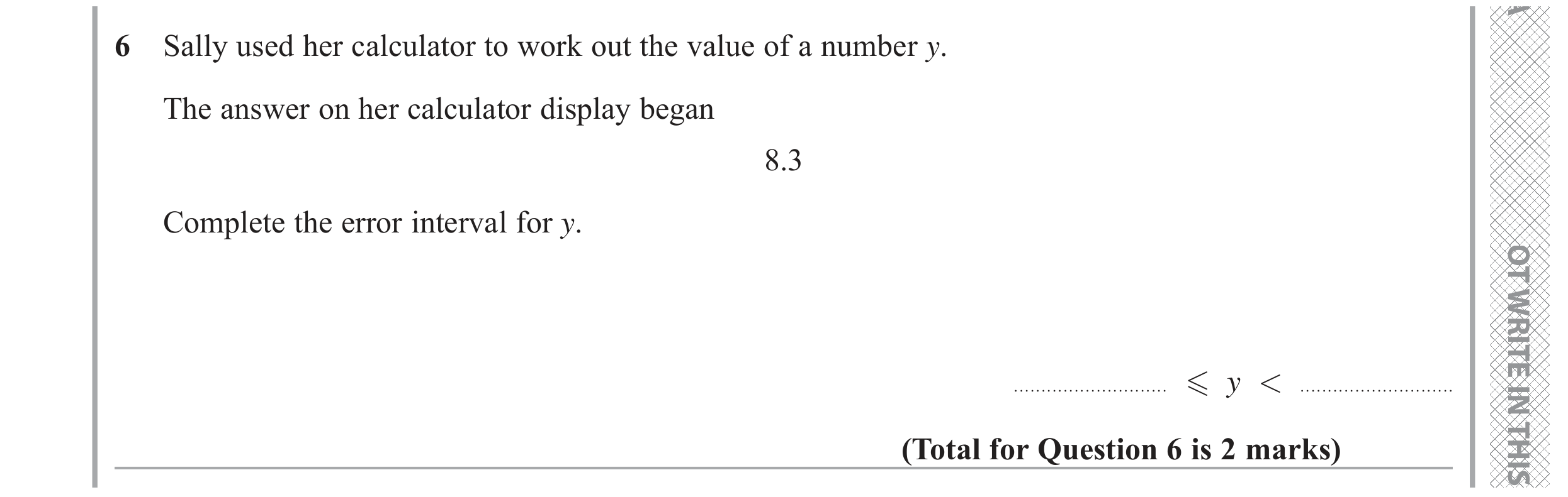 Question 6 — Rounding — Edexcel GCSE June 2019