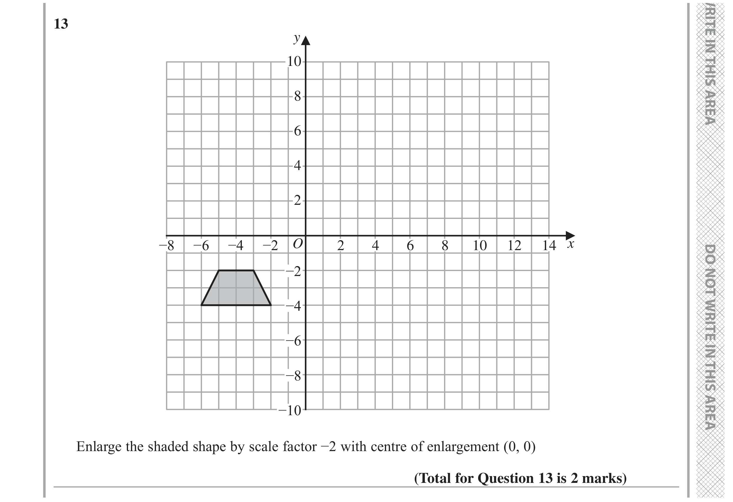 Question 13 — Rotations/Reflections/Translations/Enlargements — Edexcel GCSE June 2022
