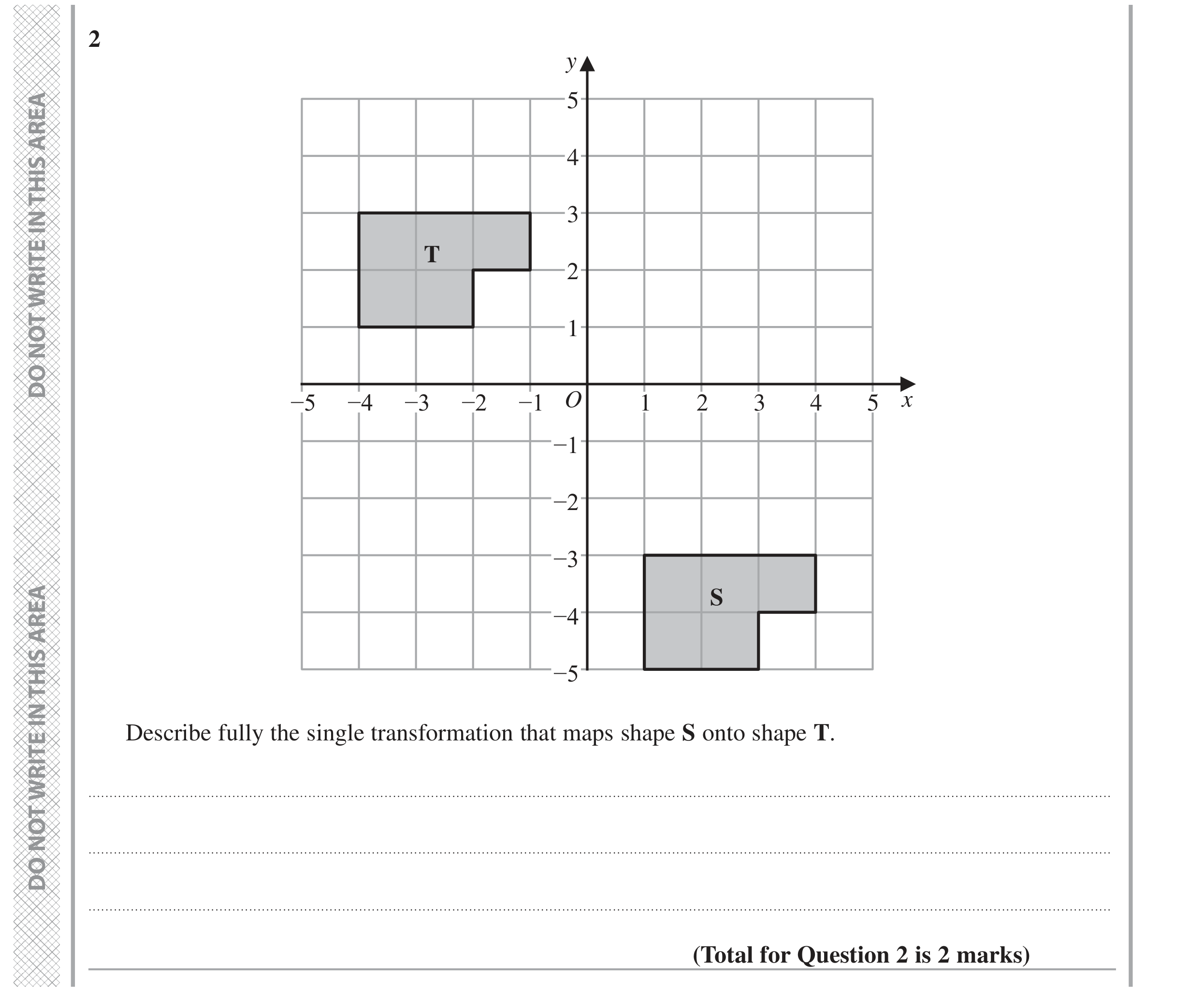 Question 2 — Rotations/Reflections/Translations/Enlargements — Edexcel GCSE June 2022