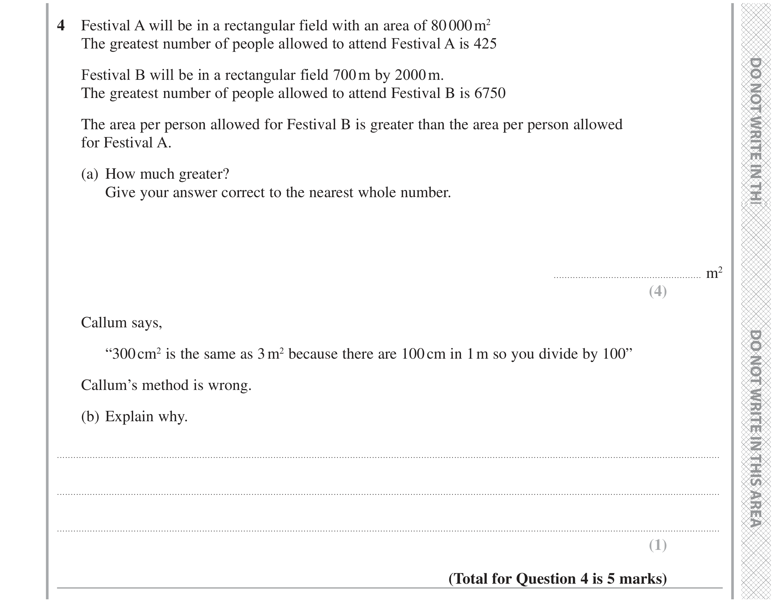 Question 4 — Stray — Edexcel GCSE June 2022