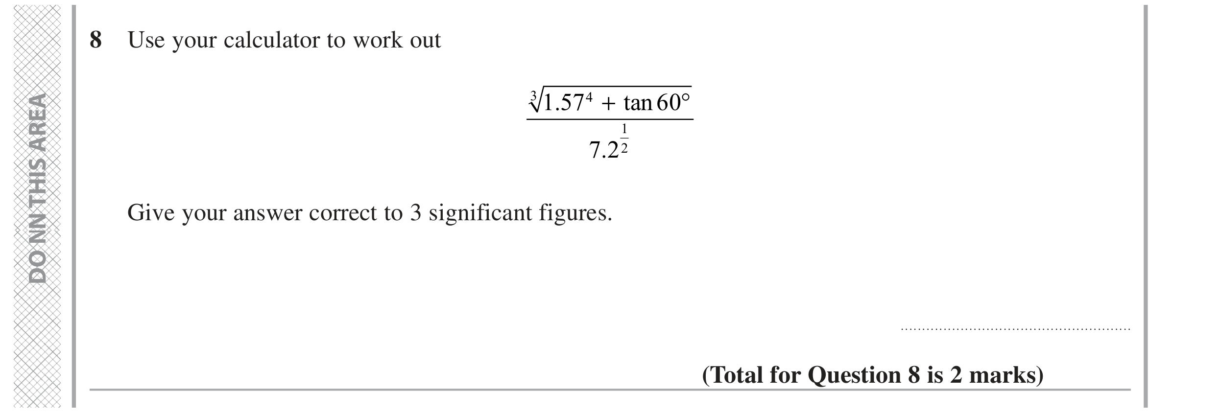 Question 8 — Calculator Questions — Edexcel GCSE June 2022