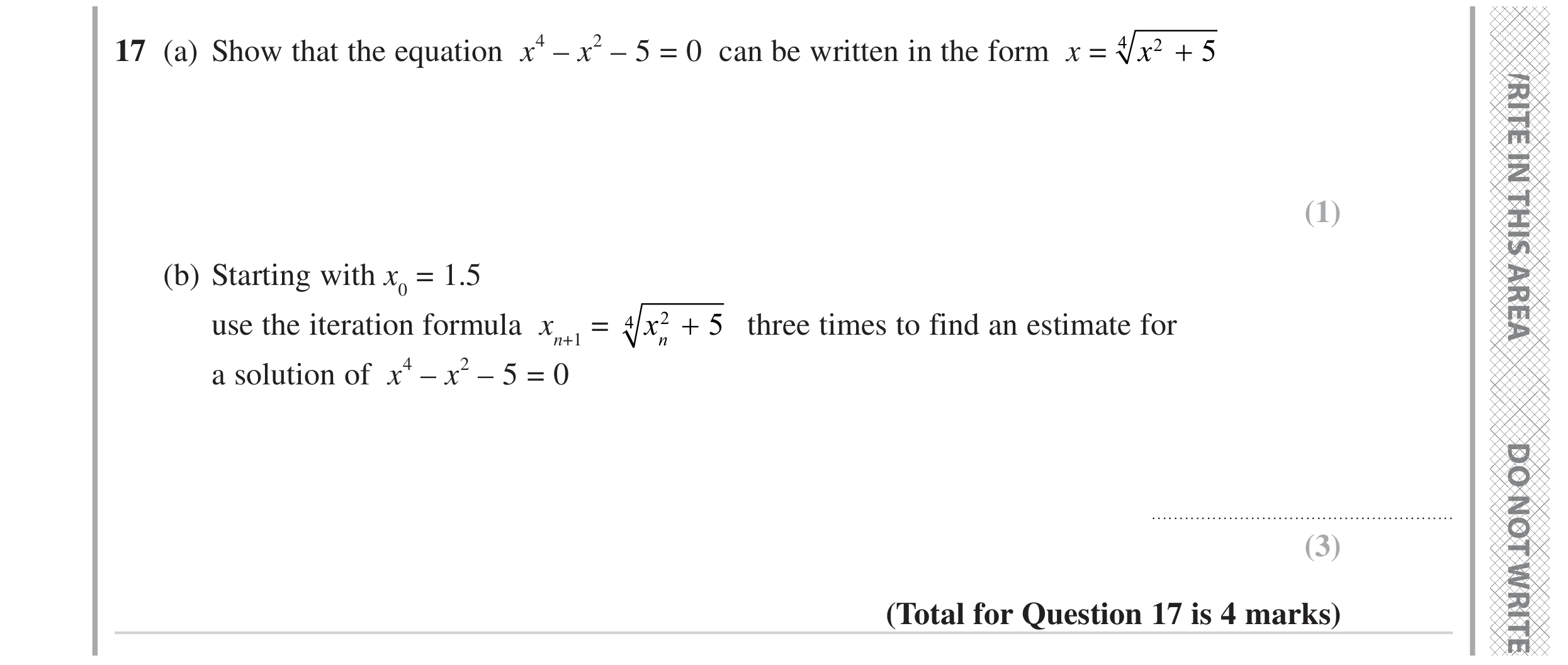 Question 17 — Iteration — Edexcel GCSE June 2023