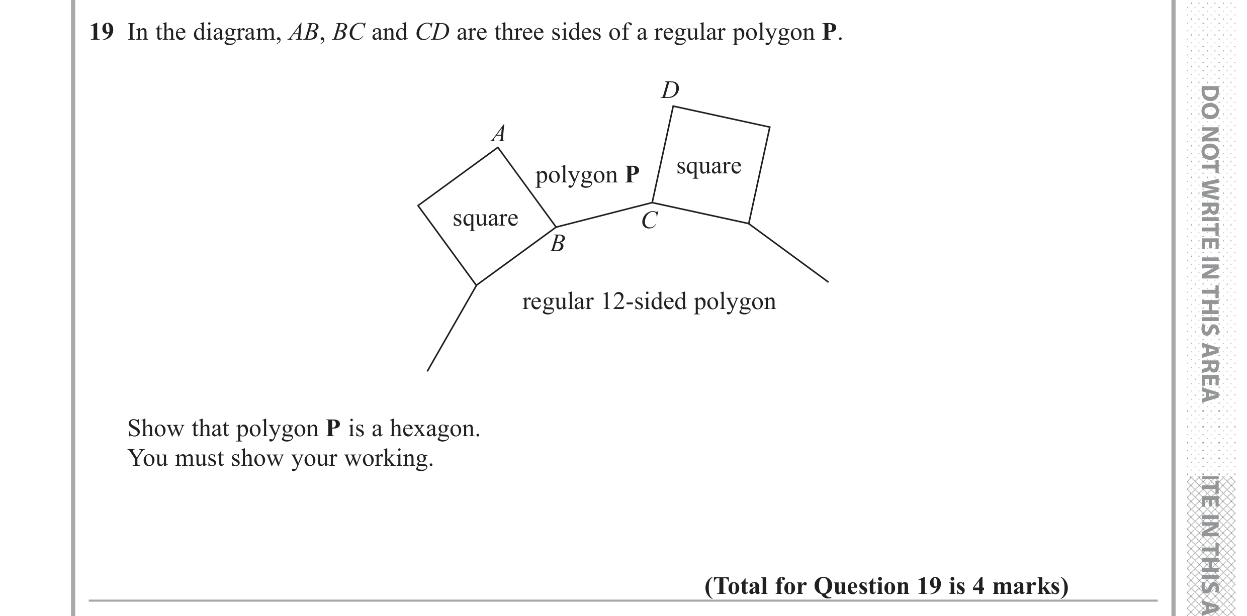 Question 19 — Angles — Edexcel GCSE June 2017