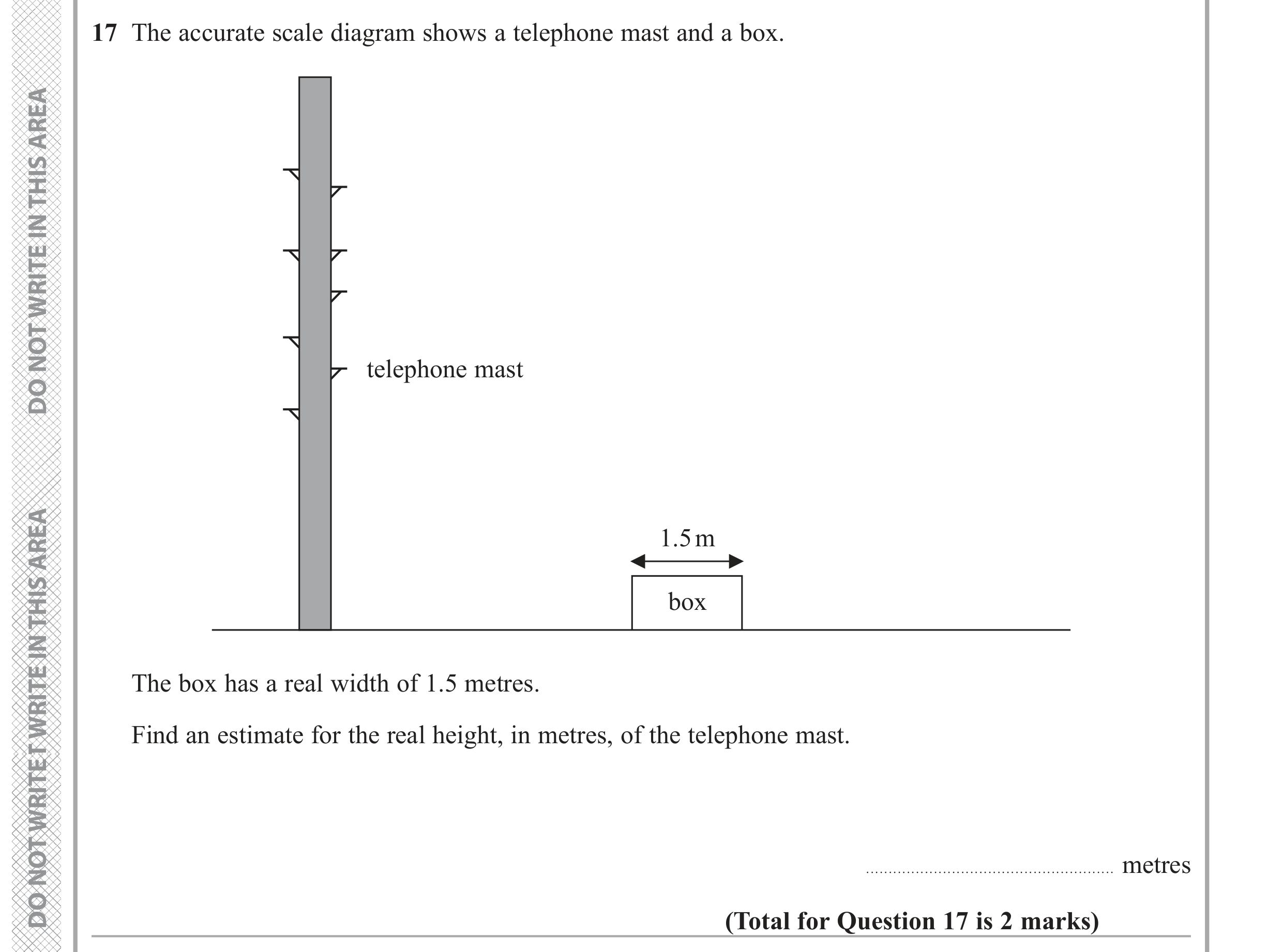 Question 17 — Maps — Edexcel GCSE June 2019