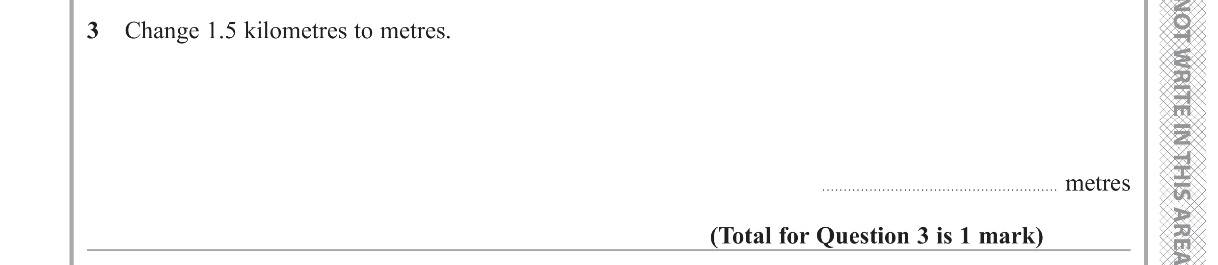 Question 3 — Unit Conversions — Edexcel GCSE June 2019