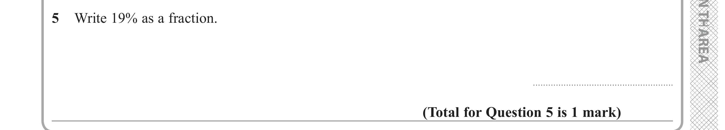 Question 5 — Fractions — Edexcel GCSE June 2019