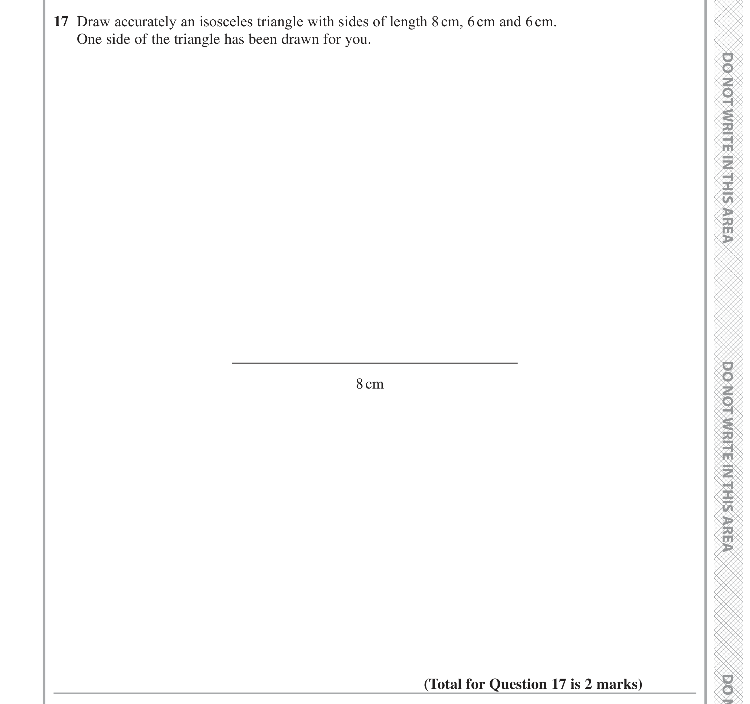 Question 17 — Construction — Edexcel GCSE June 2020
