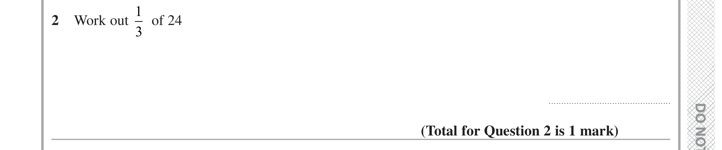 Question 2 — Fractions — Edexcel GCSE June 2020