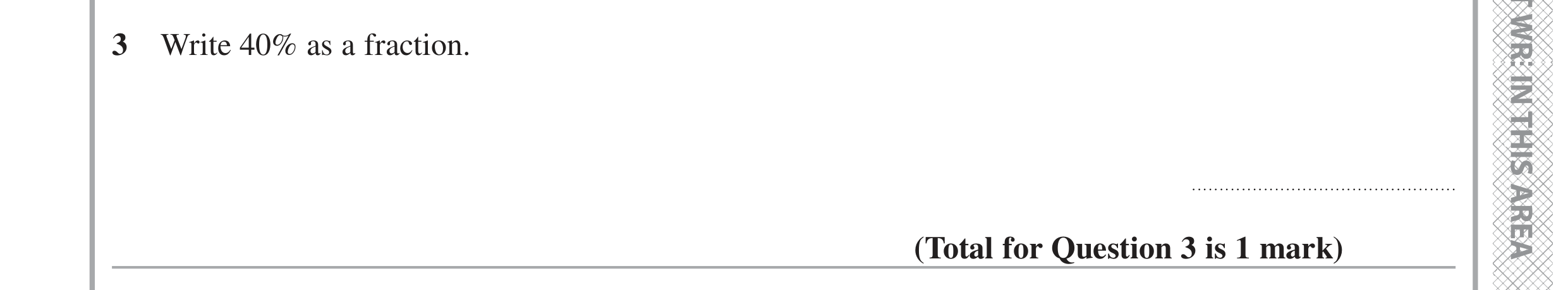 Question 3 — Fractions — Edexcel GCSE June 2020