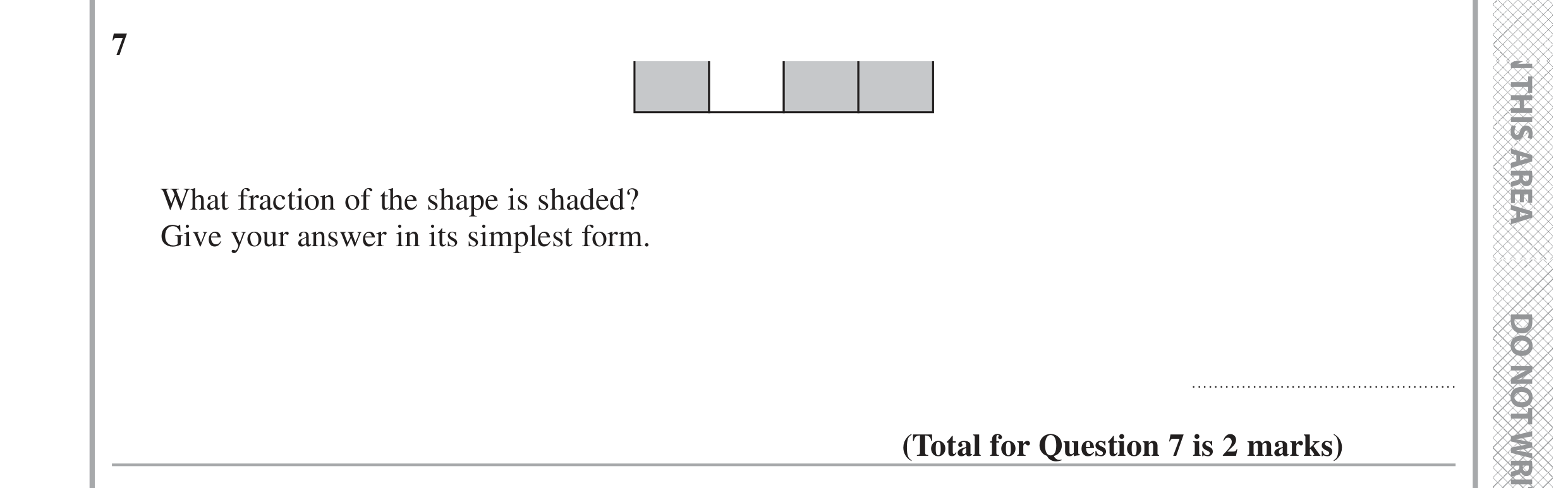 Question 7 — Fractions — Edexcel GCSE June 2020