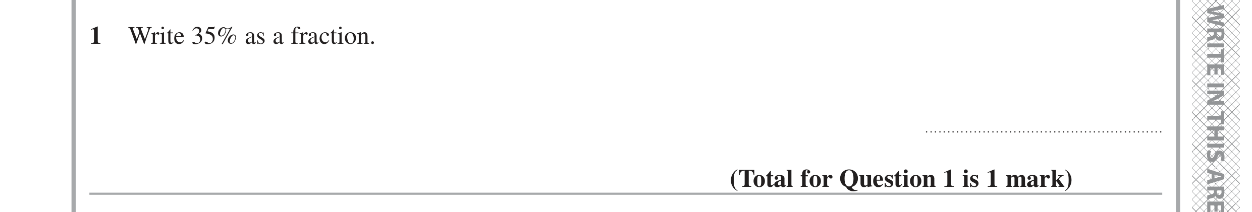 Question 1 — Fractions — Edexcel GCSE June 2022