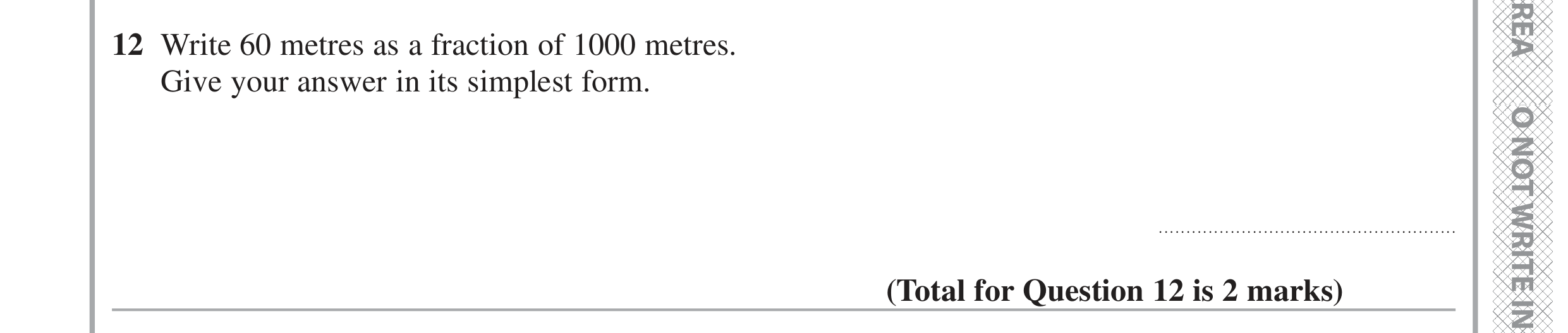 Question 12 — Fractions — Edexcel GCSE June 2022