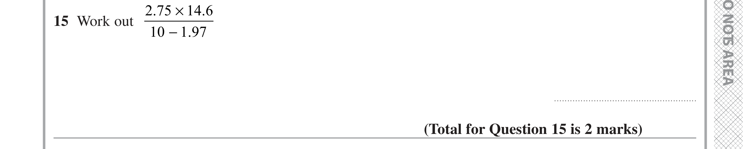 Question 15 — Calculator Questions — Edexcel GCSE June 2022