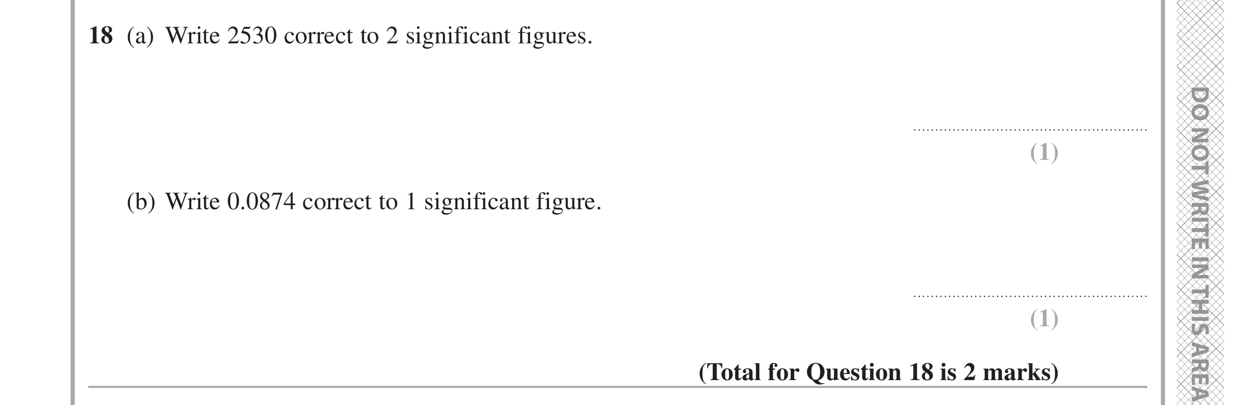 Question 18 — Rounding — Edexcel GCSE June 2022