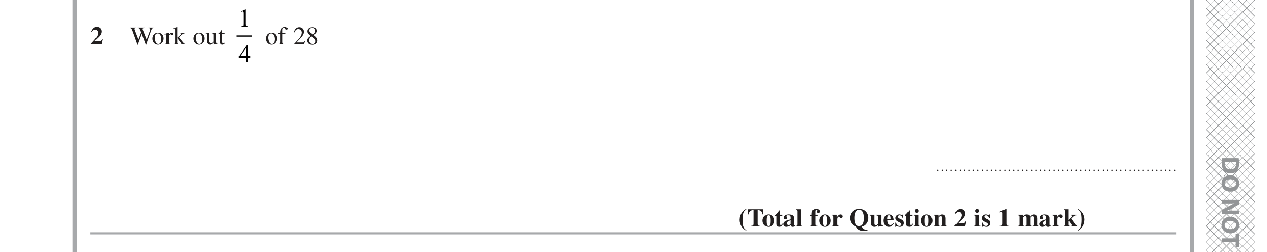 Question 2 — Fractions — Edexcel GCSE June 2022