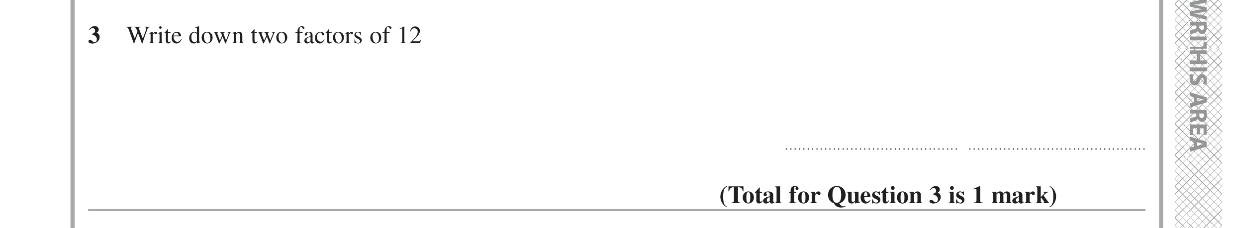 Question 3 — Factors — Edexcel GCSE June 2022