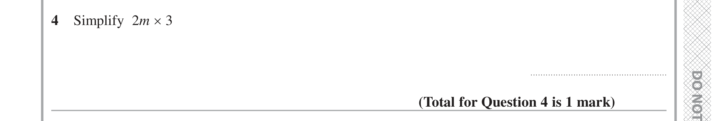 Question 4 — Factorise/Expand/Simplify — Edexcel GCSE June 2022