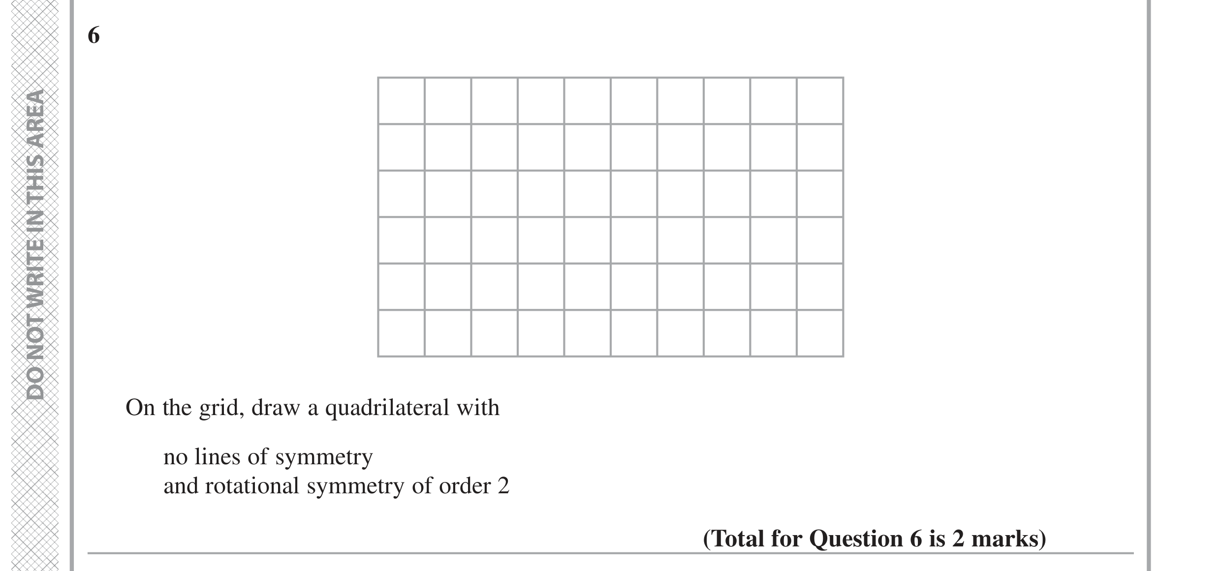 Question 6 — Construction, Symmetry — Edexcel GCSE June 2022