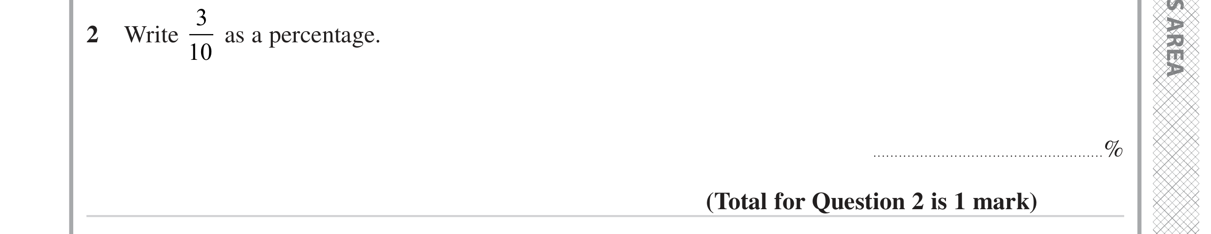 Question 2 — Percentages — Edexcel GCSE June 2023