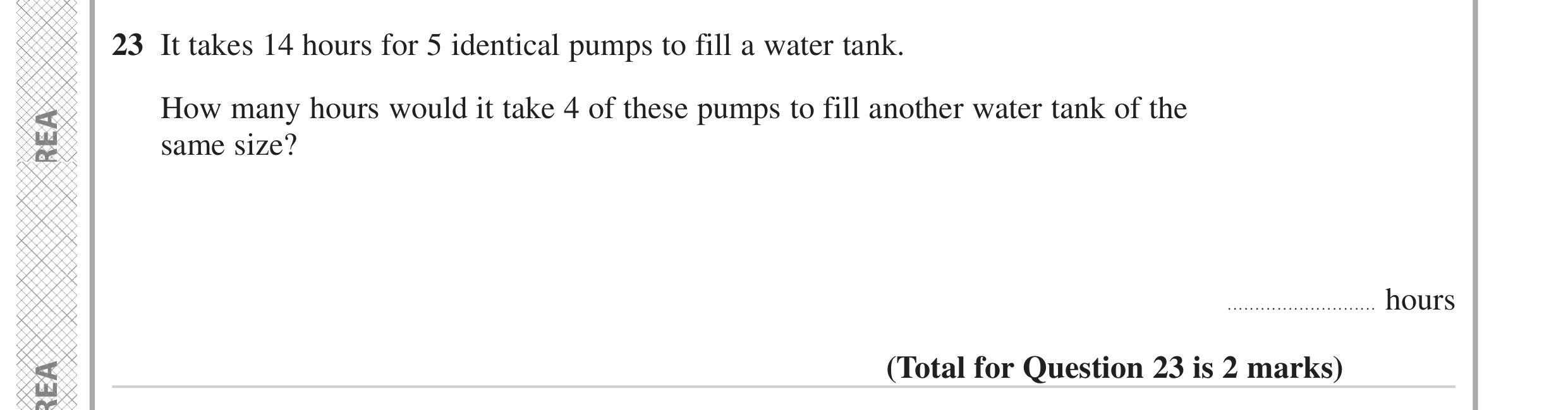 Question 23 — Stray — Edexcel GCSE June 2023