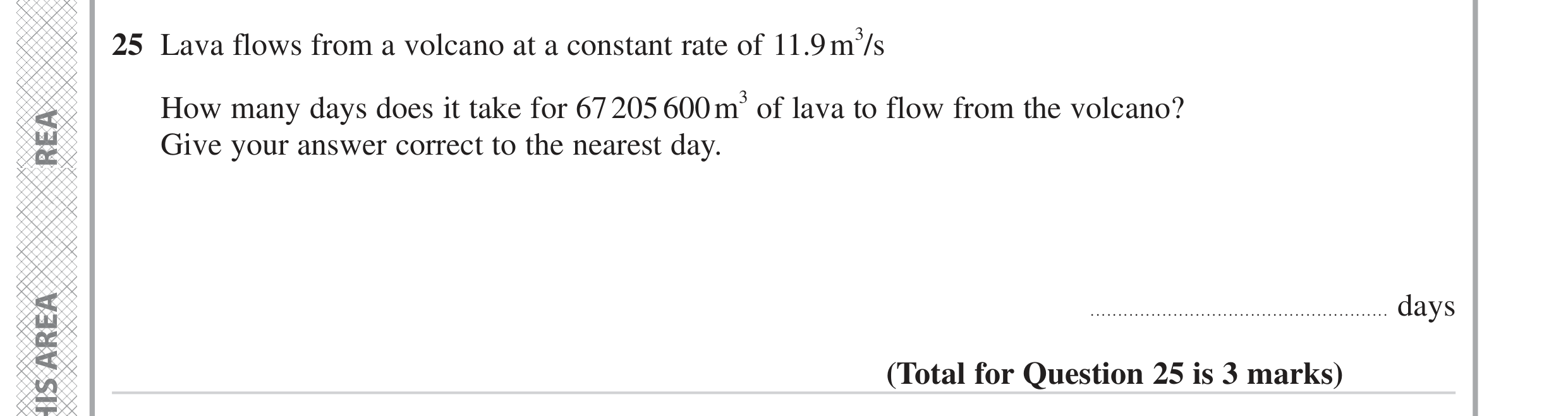 Question 25 — Unit Conversions — Edexcel GCSE June 2023