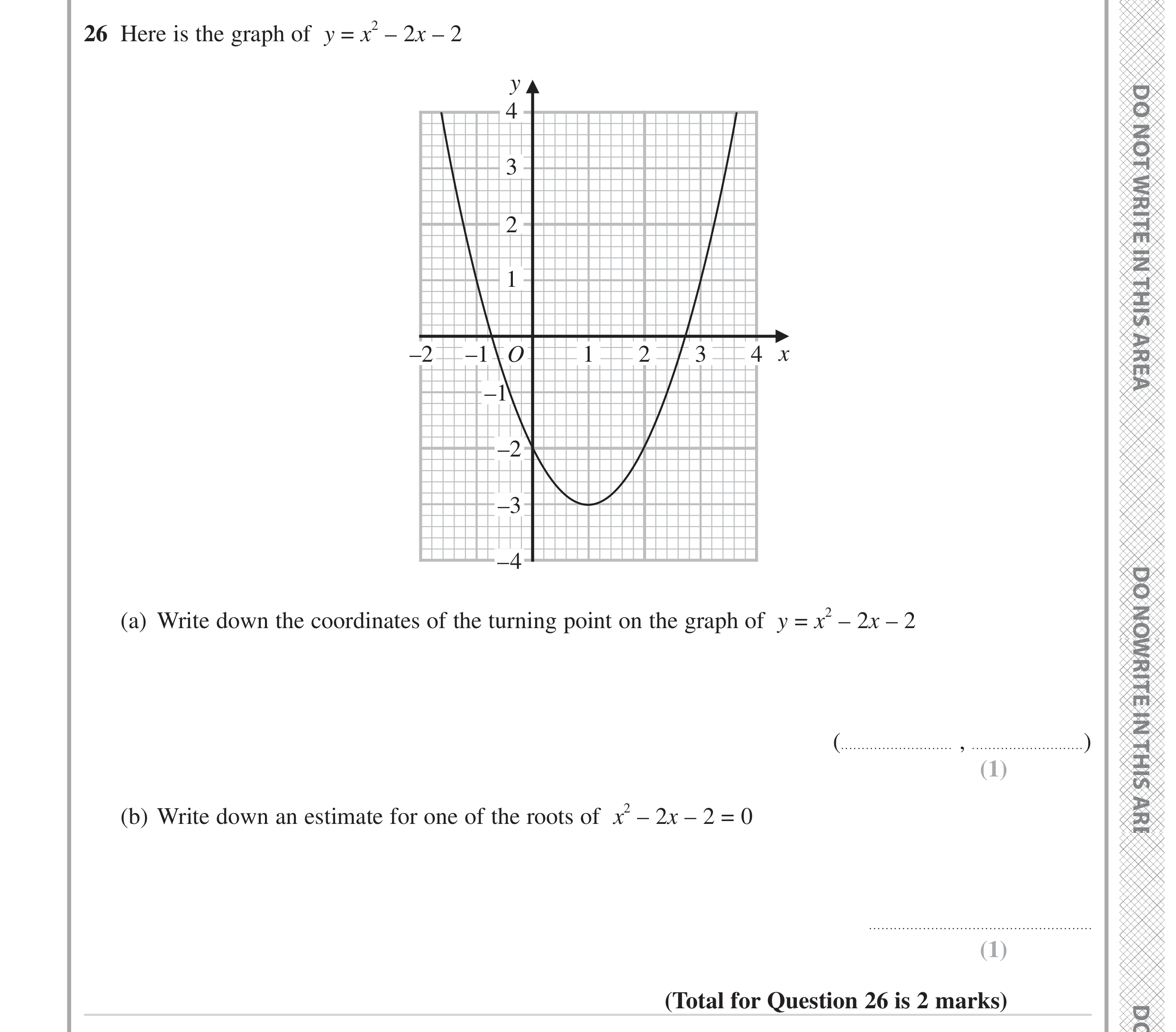 Question 26 — Graphs — Edexcel GCSE June 2023