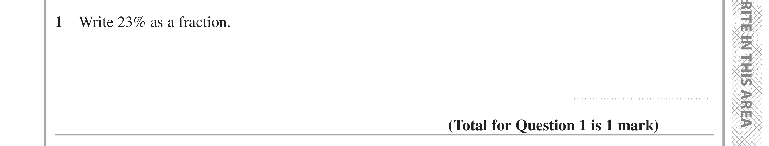 Question 1 — Fractions — Edexcel GCSE June 2024