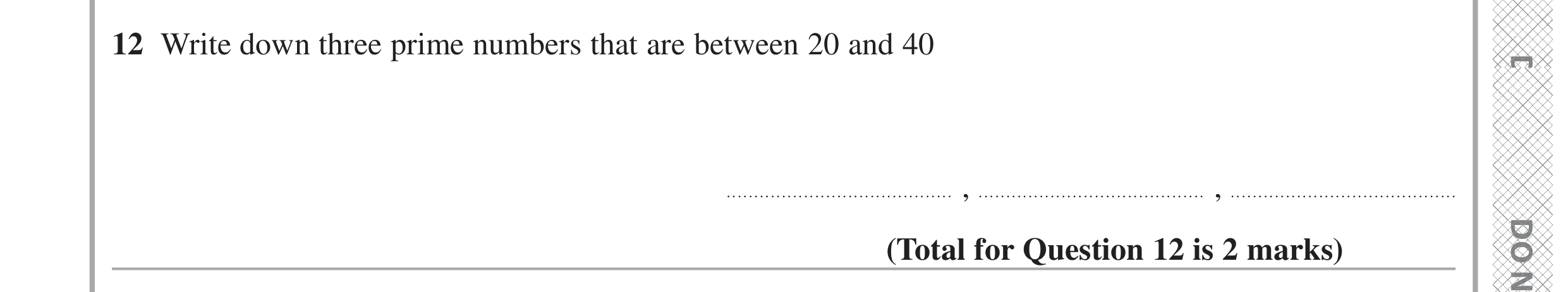 Question 12 — Numbers — Edexcel GCSE June 2024