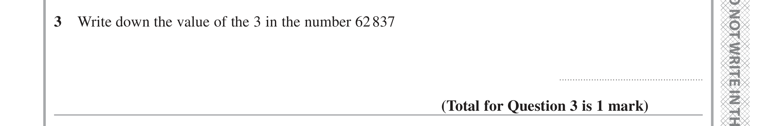Question 3 — Place Value — Edexcel GCSE June 2024