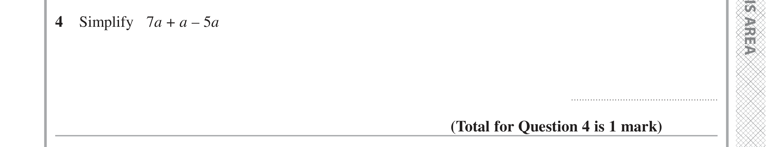 Question 4 — Factorise/Expand/Simplify — Edexcel GCSE June 2024