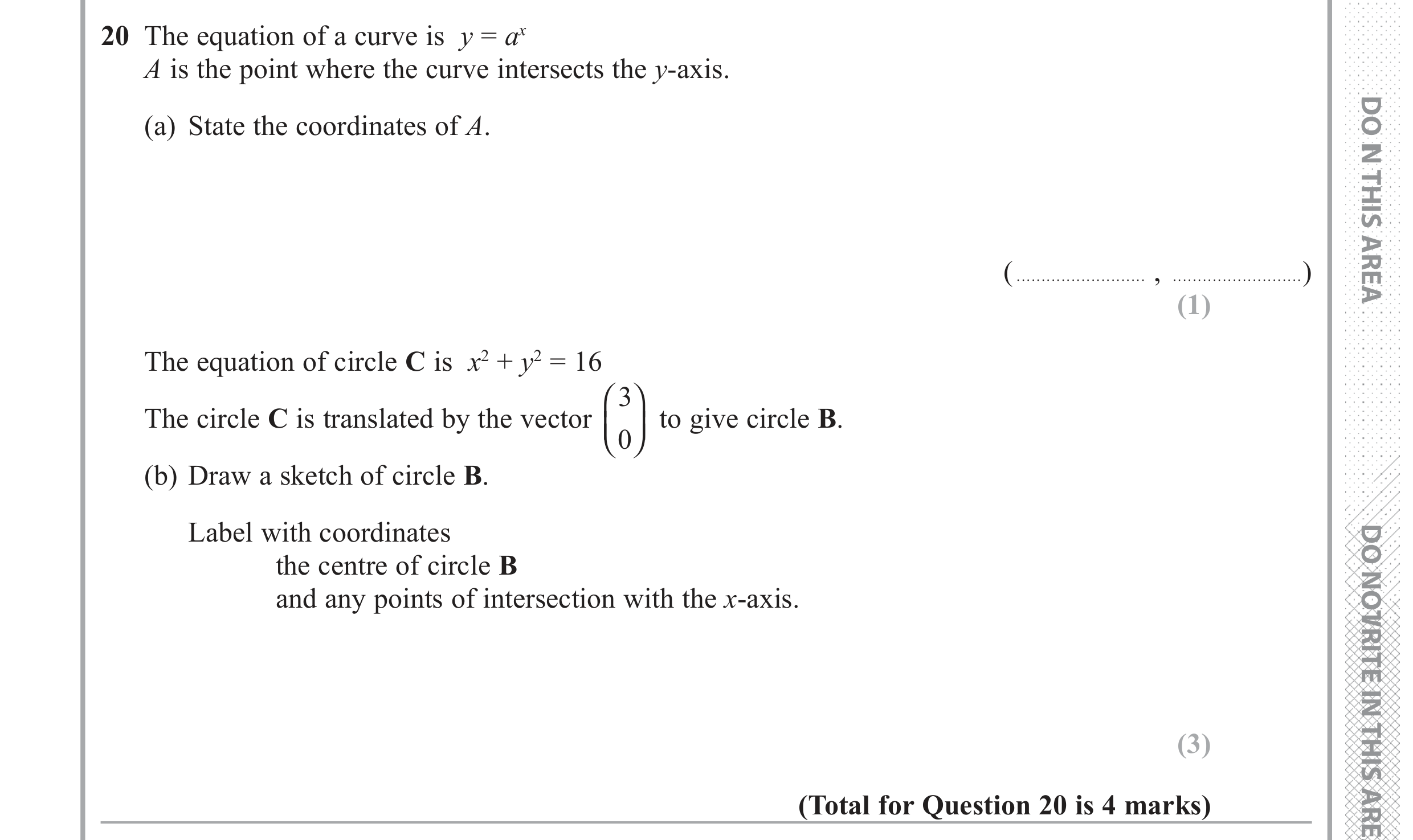 Question 20 — Stray — Edexcel GCSE June 2017