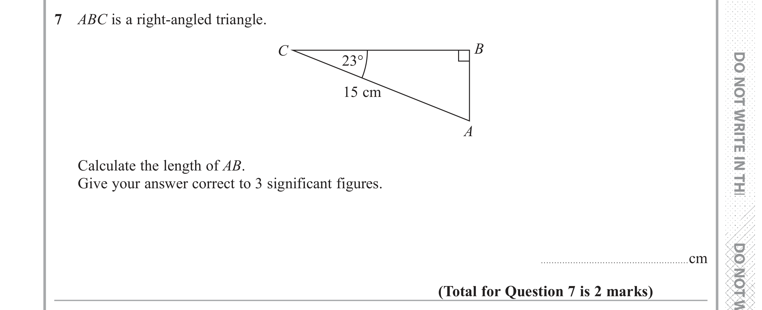 Question 7 — Trigonometry — Edexcel GCSE June 2017
