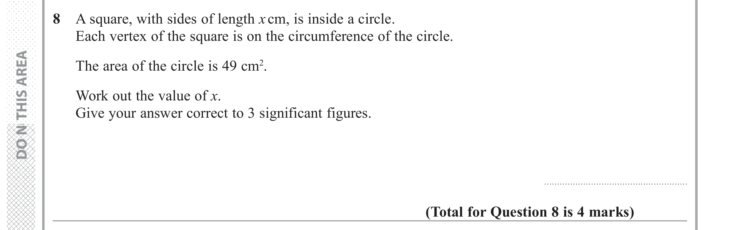 Question 8 — Stray — Edexcel GCSE June 2017