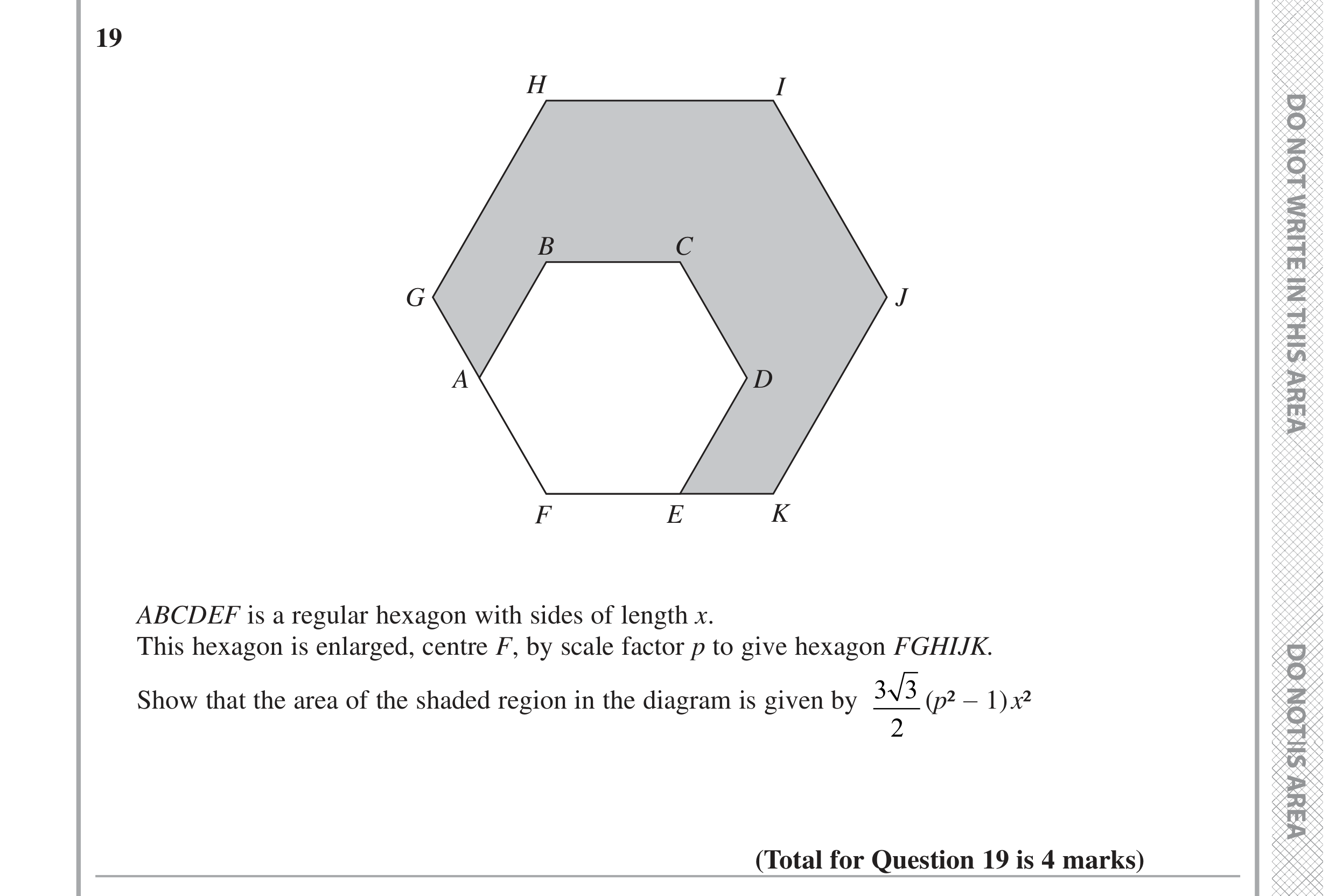 Question 19 — Angles, Sine/Cosine Rule, Congruence and Similarity — Edexcel GCSE June 2020