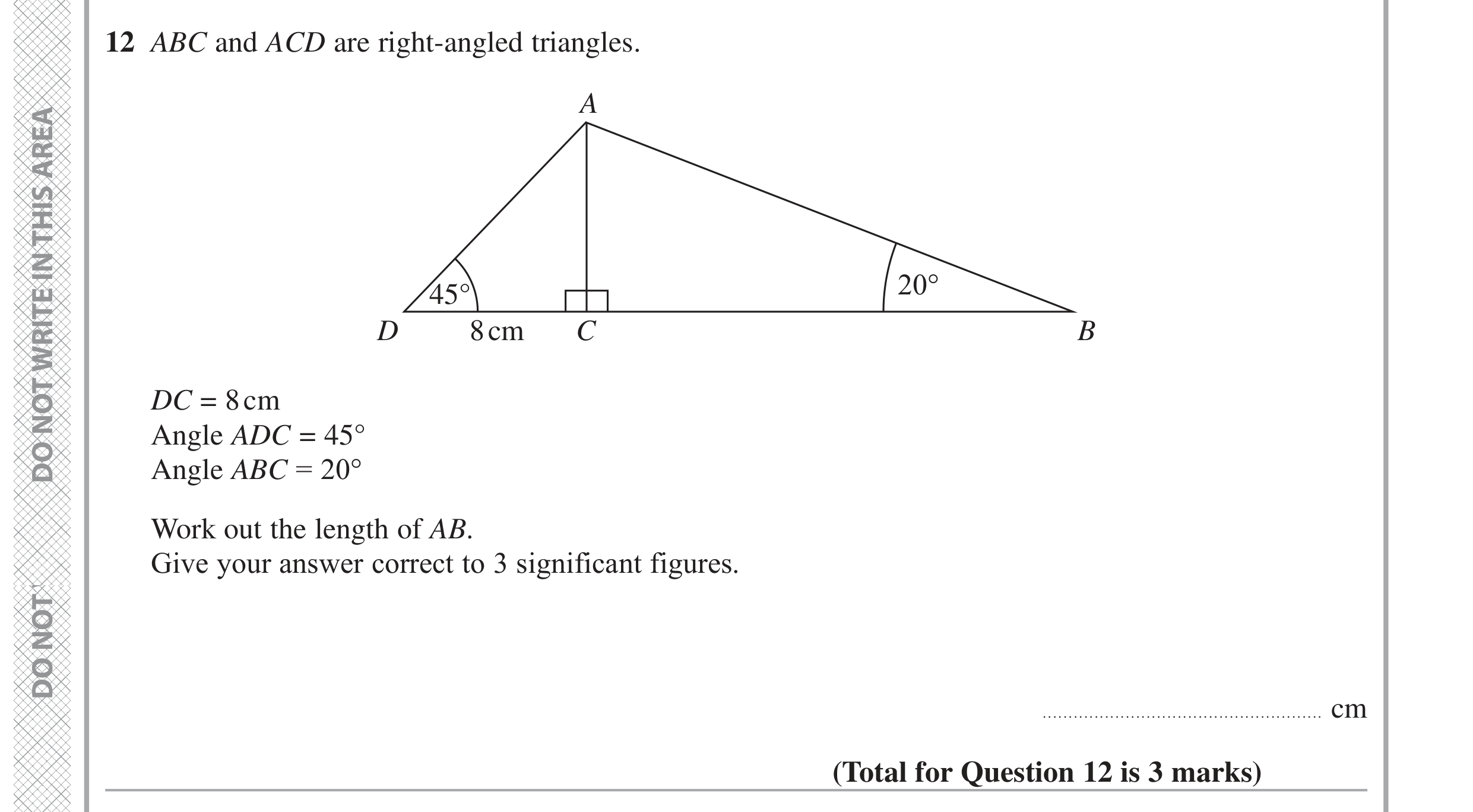 Question 12 — Trigonometry — Edexcel GCSE June 2022