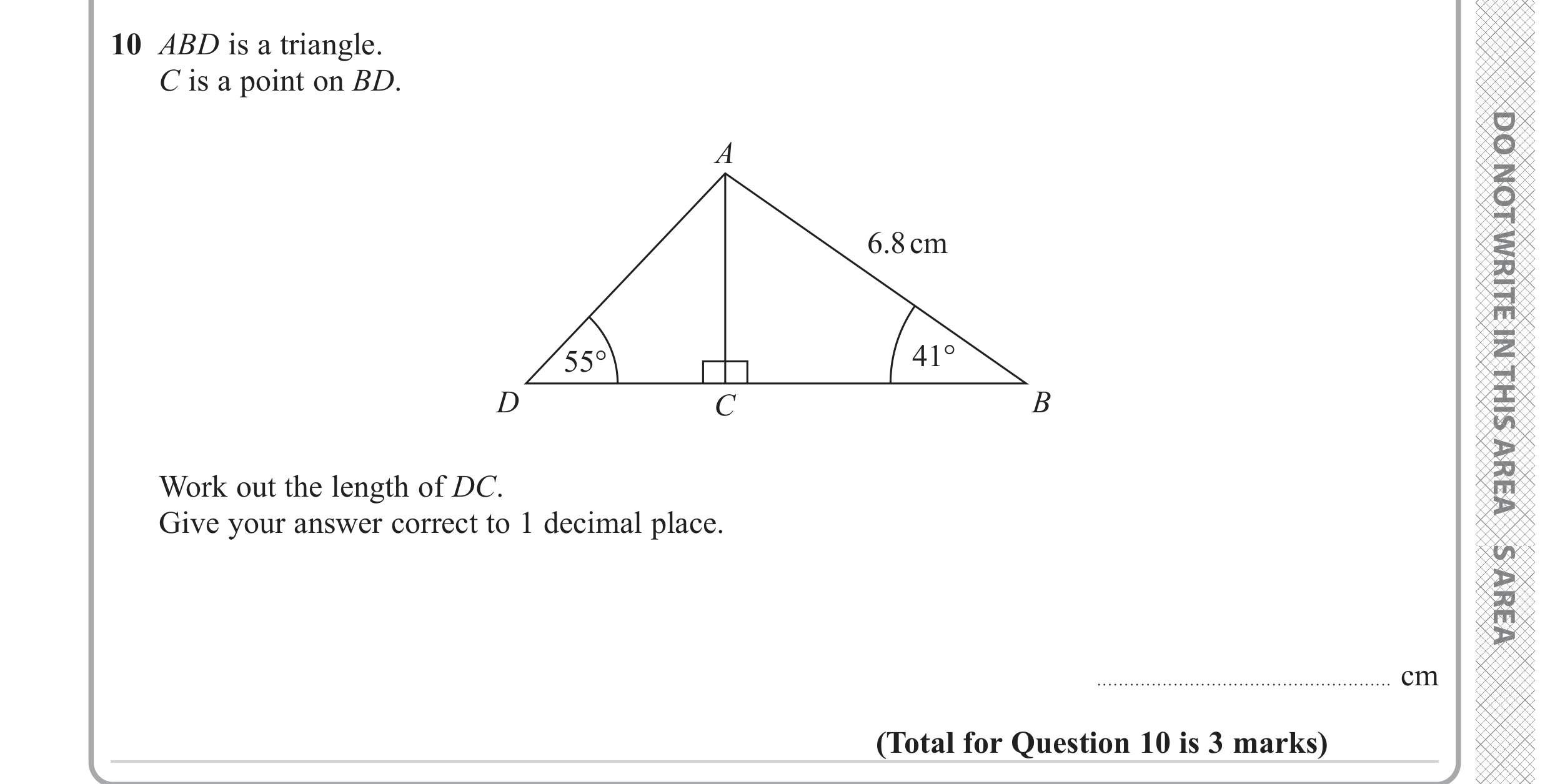 Question 10 — Trigonometry — Edexcel GCSE June 2023