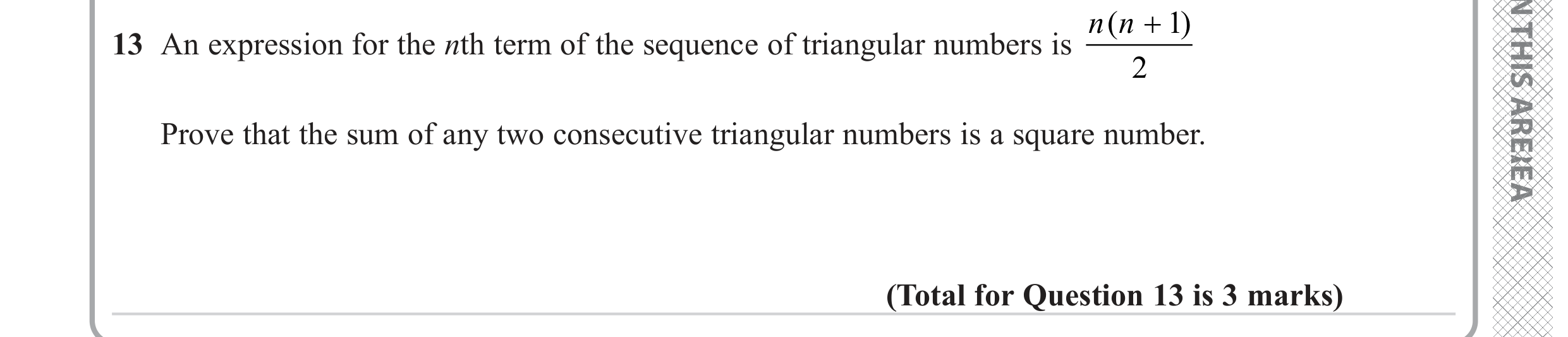 Question 13 — Proofs — Edexcel GCSE June 2023