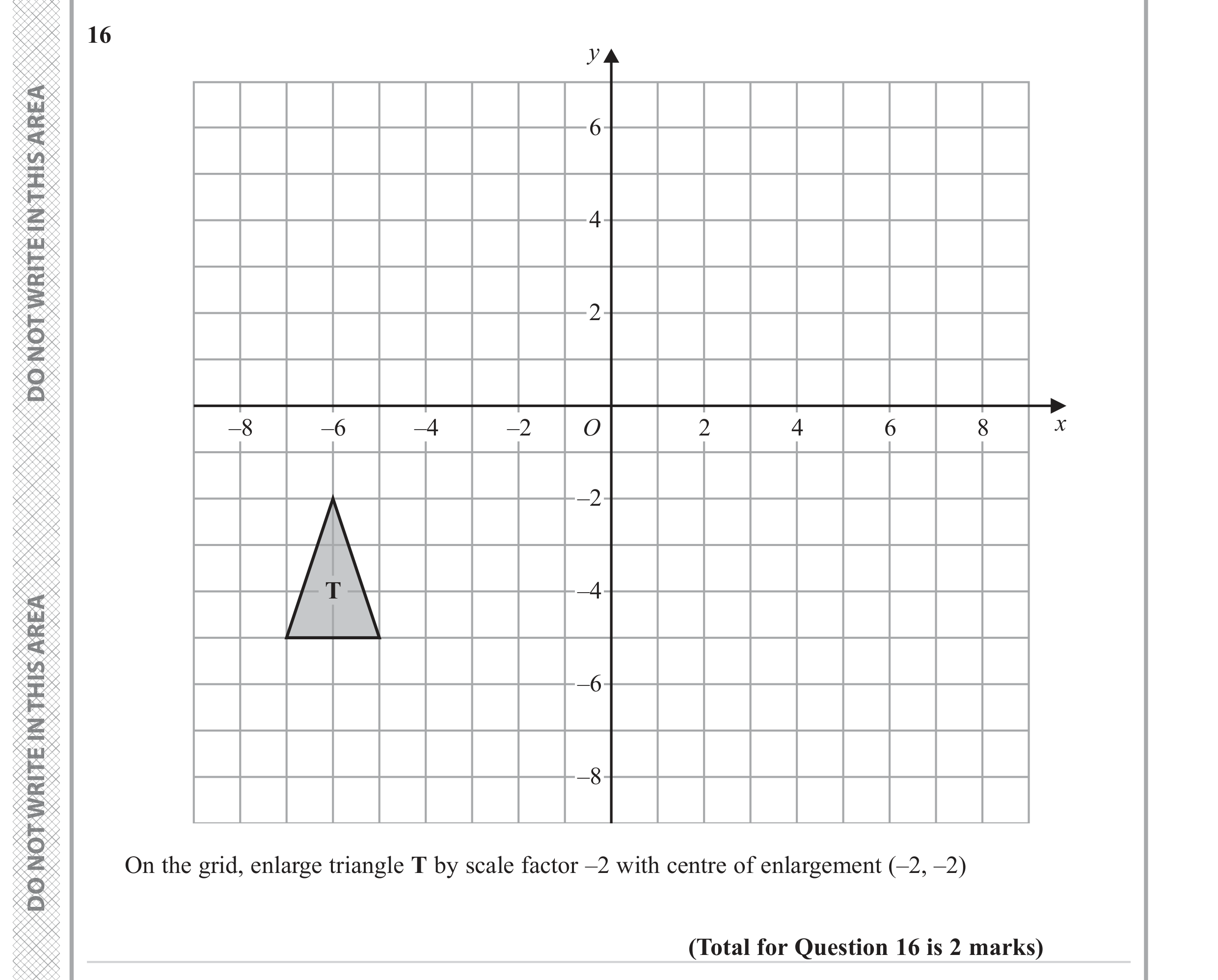 Question 16 — Rotations/Reflections/Translations/Enlargements — Edexcel GCSE June 2023