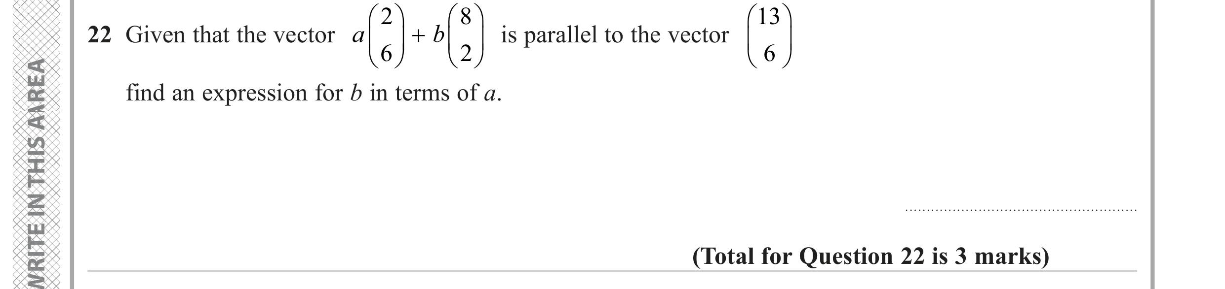 Question 22 — Vectors — Edexcel GCSE June 2023