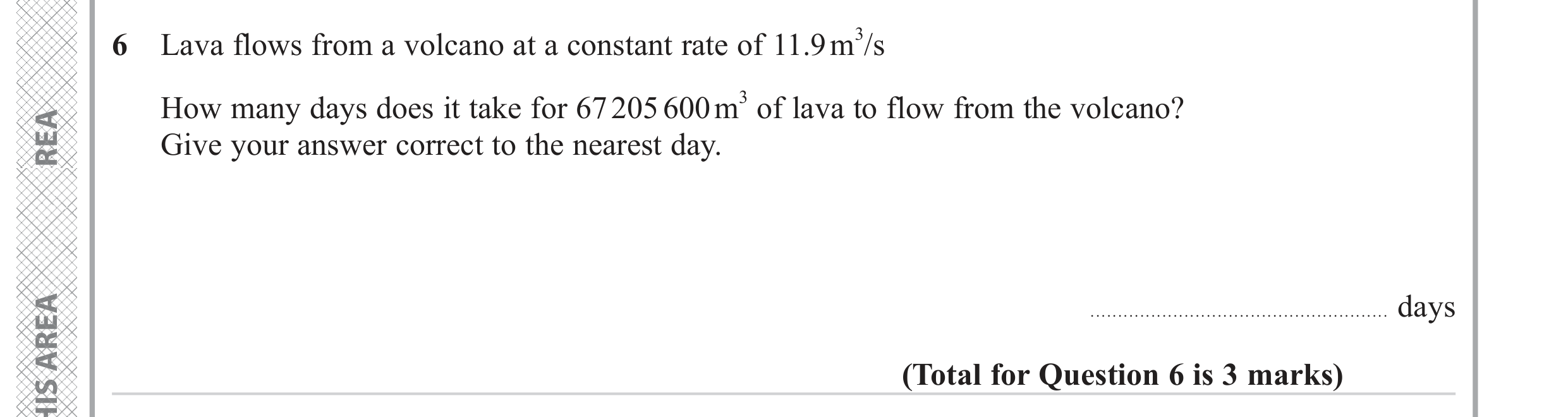 Question 6 — Unit Conversions, Stray — Edexcel GCSE June 2023