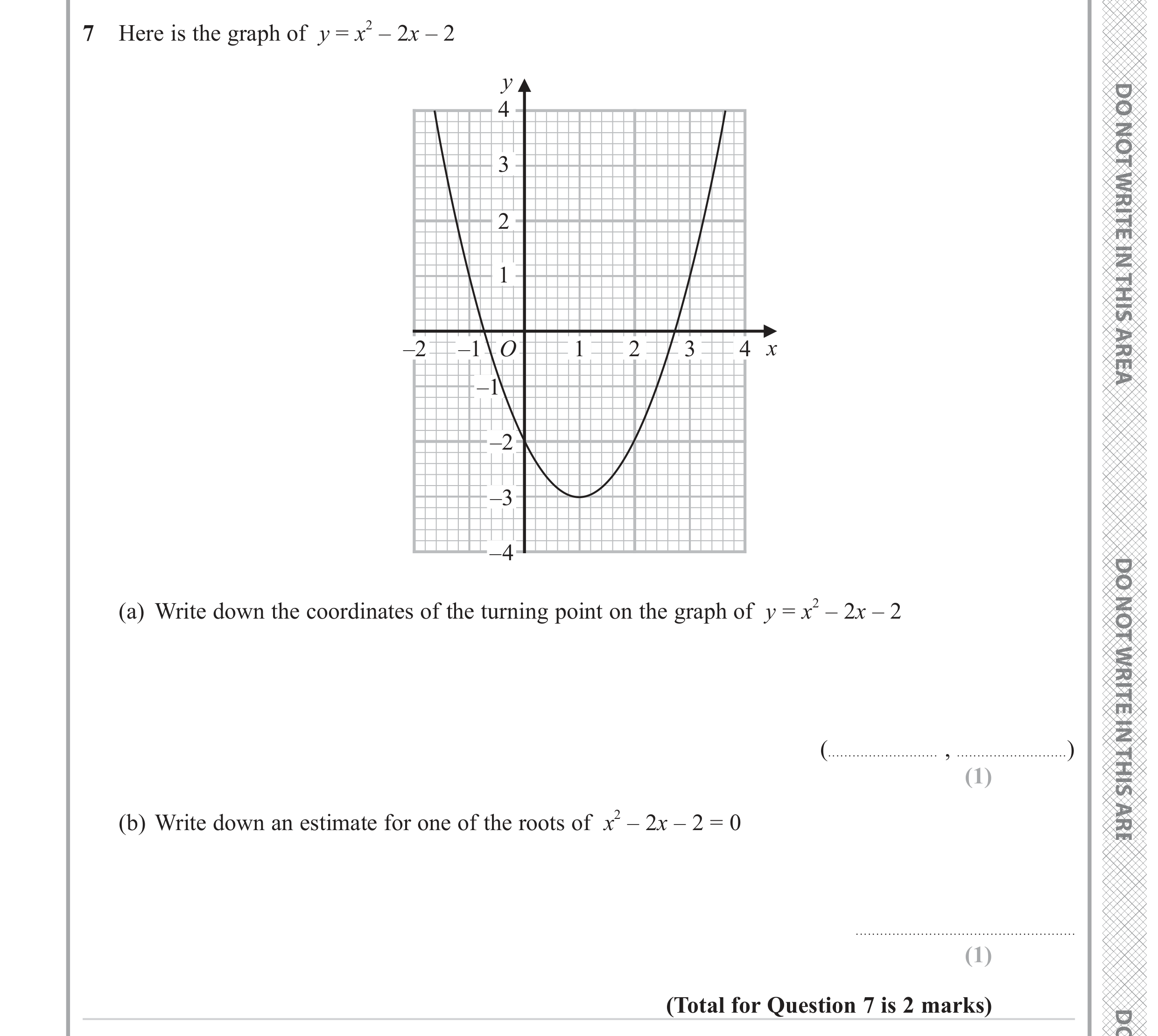 Question 7 — Graphs — Edexcel GCSE June 2023